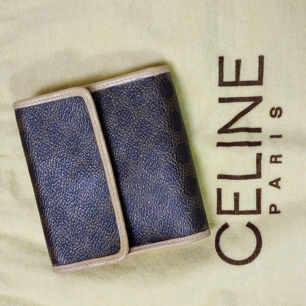 Celine Signature Monogram Kisslock Wallet